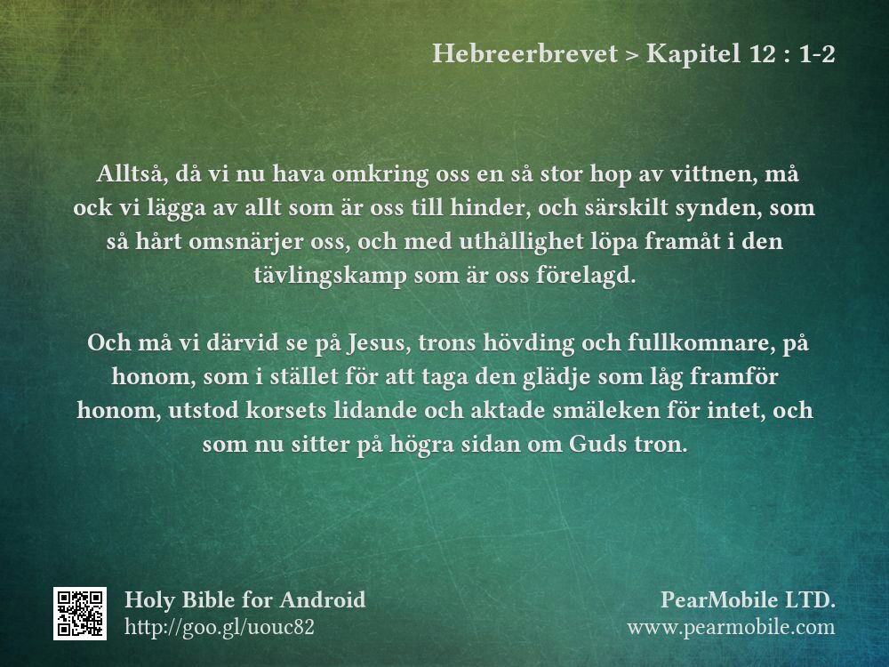Hebreerbrevet, Kapitel 12:1-2